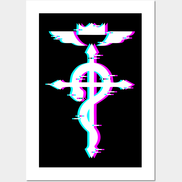 full metal alchemist glitch logo 2 Wall Art by spoilerinc